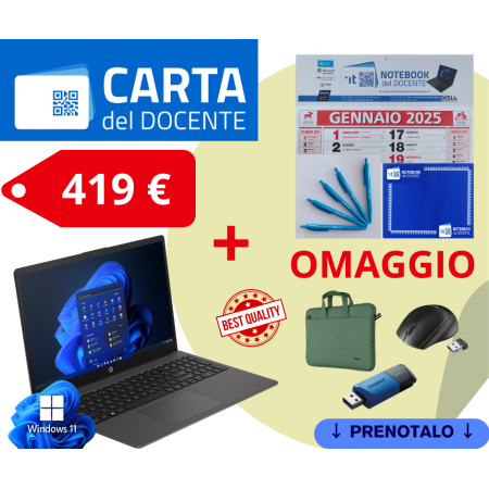 HP R5-7520U 8GB 256GB notebook per docenti